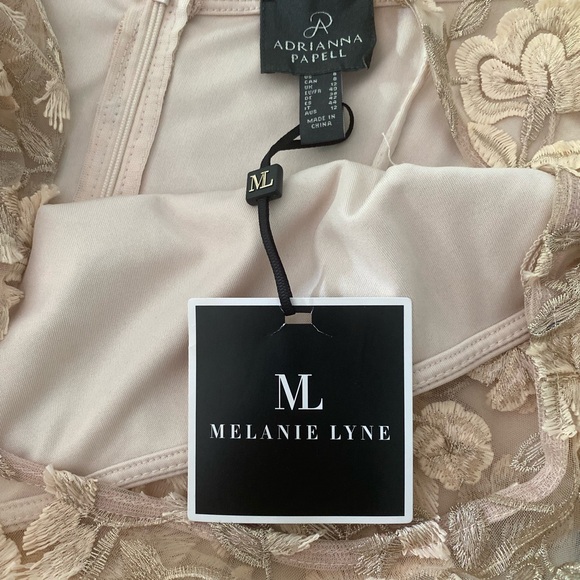 Elegant Adrianna papell Floral Dress in blush - Picture 5 of 7